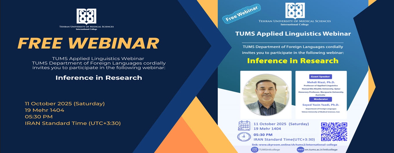 TUMS Applied Linguistics Webinar-Inference in Research