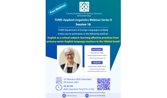TUMS Applied Linguistics Webinar Series II – Session 18