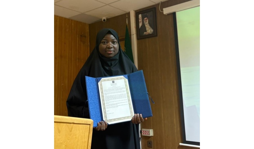 The thesis defense ceremony of the student Fadimatuszahra Mustapha Ridwan