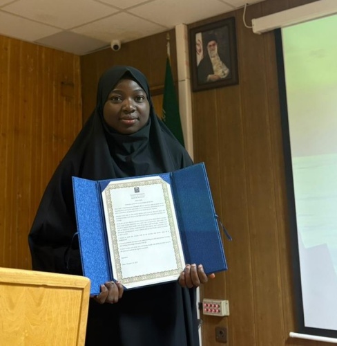 The thesis defense ceremony of the student Fadimatuszahra Mustapha Ridwan