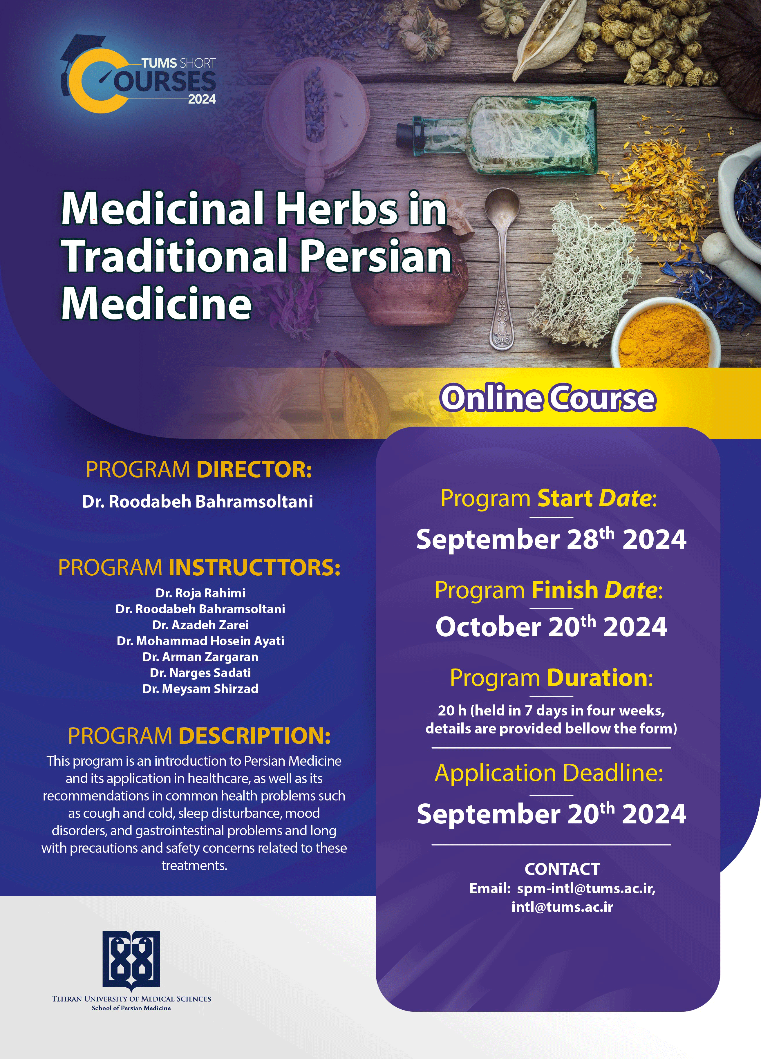 Medicinal Herbs in Traditional Persian Medicine