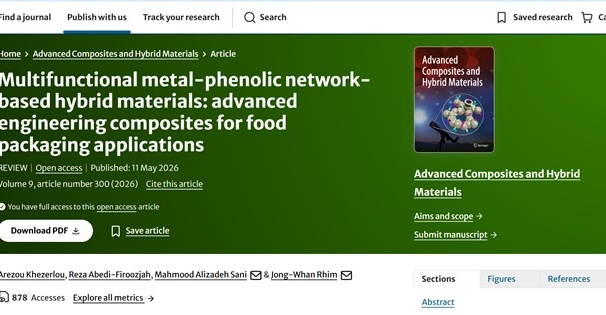 Publication of Dr. Mahmood Alizadeh Sani’s Article in a High-Quality International Journal